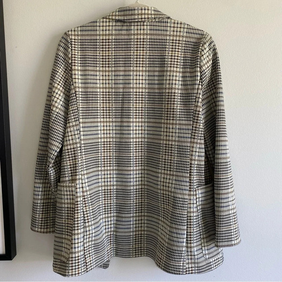 H&M Plaid Blazer and Stretchy Wide Leg High Rise Pants Set Size S/4 - Picture 5 of 13